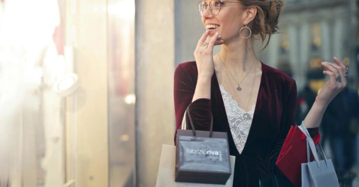 Shopping - Woman Carrying Tote Bags