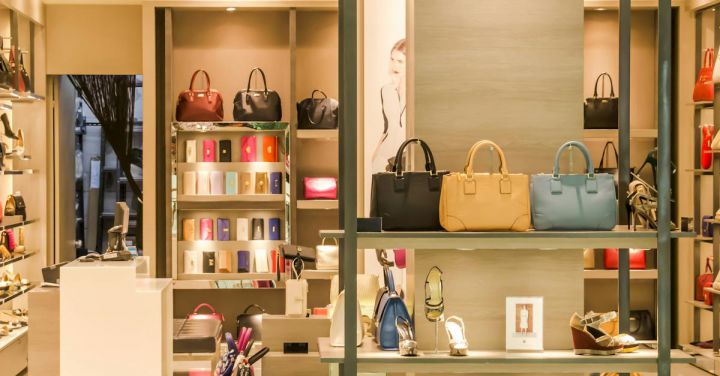 Fashion - Assorted-color Leather Bag Display Inside Room