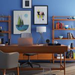 Home Decor - Brown Wooden Desk With Rolling Chair and Shelves Near Window